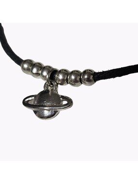 Saturn Pendent Beaded Choker Necklace Astronomy Planet Fashion Jewelry Women